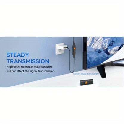 AirPlay Miracast Screen Mirroring Dongle 1080P - Wireless HDMI Display Adapter for iPhone Android Mac Windows PC to TV Projector, 5GHz WiFi, Plug and Play, No App Required, DLNA Streaming Stick