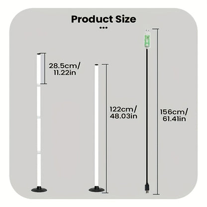 Smart LED Floor Lamp Modern Minimalist – Mood Lighting App & Remote Dual Control Backlight Ambient Light for Bedroom Office Gaming Study Room Holiday Gift 1 or 2 Pack