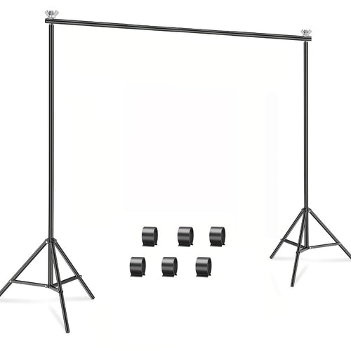 9x6.5ft Rectangular Backdrop Stand Adjustable Metal Background Stand for Wedding Ceremony Balloon Arch Photo Studio Birthday Anniversary Bridal Shower Party Decoration