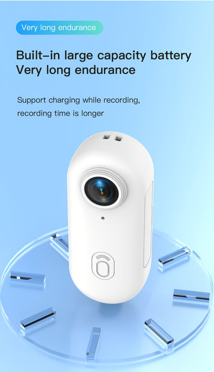 Thumb Action Camera 4K 1080P Mini Sports Camera, Auto Exposure, 800mAh Rechargeable Battery, TF Card Compatible, Compact Wearable Cam for Cycling Hiking Vlogging Outdoor Sports