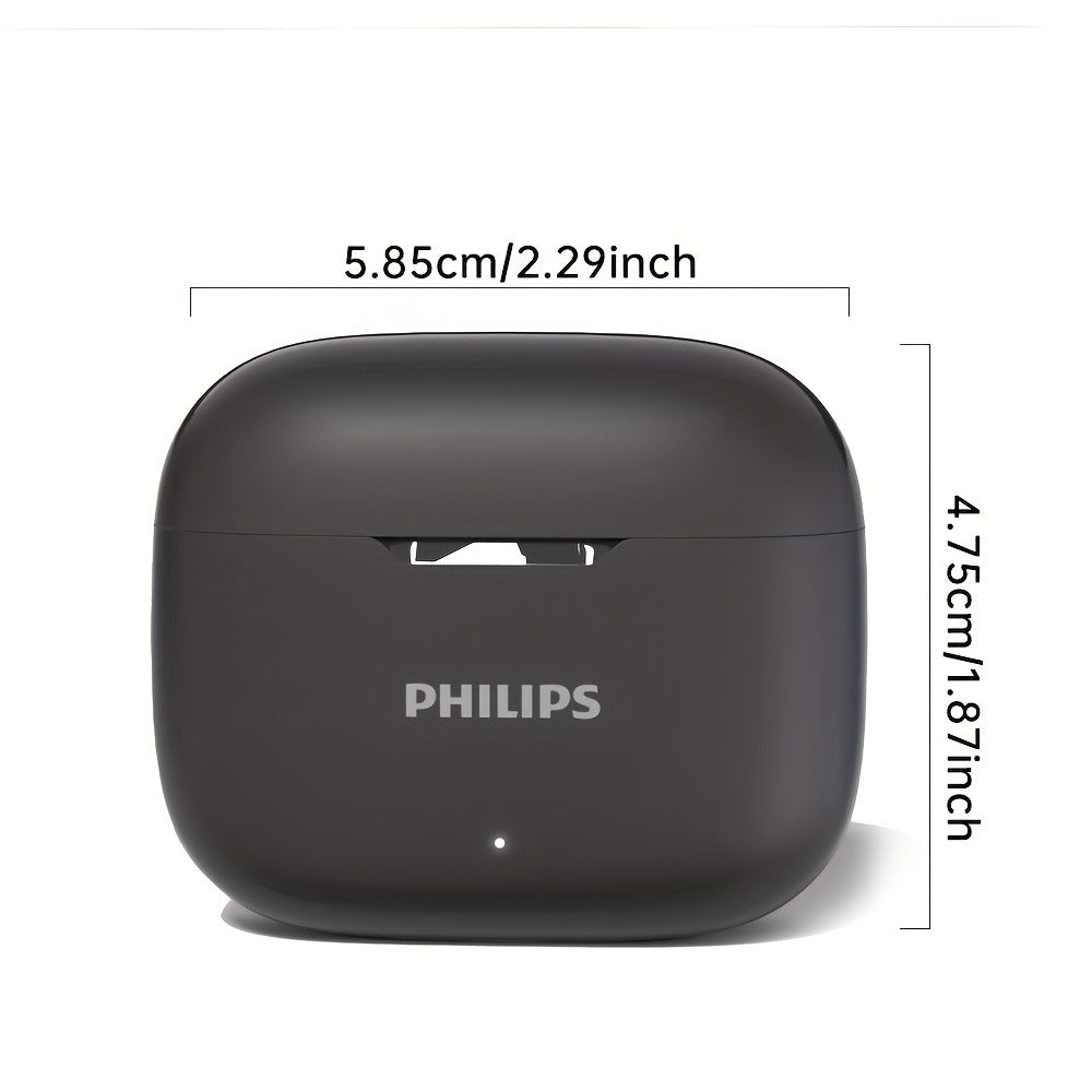 Philips TAT1220 Bluetooth 6.0 Wireless Earbuds ANC Active Noise Cancelling, 360° Surround Sound Open Design Touch Control Type-C Charging, In-Ear Headphones for Sports Daily Use Phone Camping Outdoor