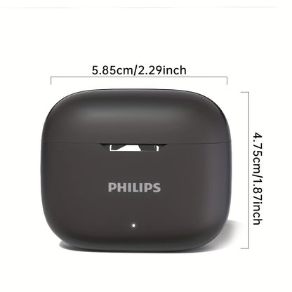 Philips TAT1220 Bluetooth 6.0 Wireless Earbuds ANC Active Noise Cancelling, 360° Surround Sound Open Design Touch Control Type-C Charging, In-Ear Headphones for Sports Daily Use Phone Camping Outdoor