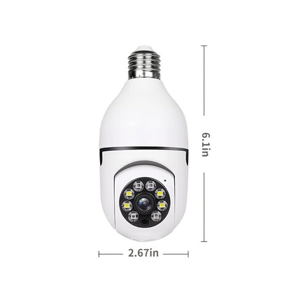 Light Bulb Security Camera 4MP 360° Panoramic 2-Pack, Dual-Band 5GHz/2.4GHz WiFi, Night Vision, Two-Way Audio, App Control – Indoor Home Garage Nanny Pet Cam