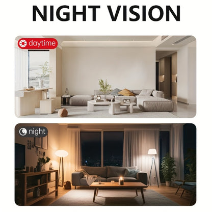 2K Mini Magnetic Security Camera, Continuous Video Recording, Night Vision, 2.4G WiFi, USB & Battery Dual Power, SD Card & Cloud Storage – Compact Nanny Cam for Baby Pet Home Surveillance