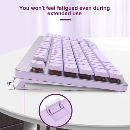 Wireless Keyboard and Mouse Combo 98 Keys Full Size – 2.4GHz, Mechanical Feel, Quiet Keys, Ergonomic Design for PC, Mac, Laptop, Office & Gaming | 3 Color Options