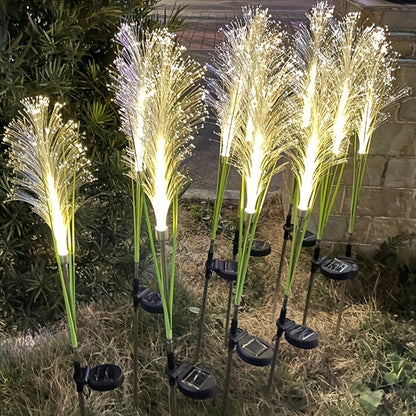 Solar Garden Stake Lights Golden Grass Design - Outdoor Decorative Solar Powered Ambient Landscape Lights Nickel Battery for Yard Patio Balcony Lawn Pathway Flower Bed Decoration 1 or 2 Pack