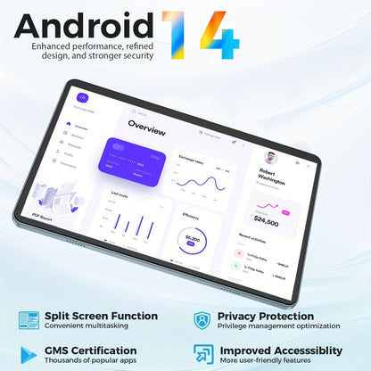 Android 14 Tablet with Keyboard and Stylus – 10 Inch Octa-Core, 10GB RAM, 64GB ROM, 1TB Expandable Storage, 5G Dual-Band WiFi, 5MP+8MP Camera, Complete Bundle with Case, Perfect Gift for Work & School