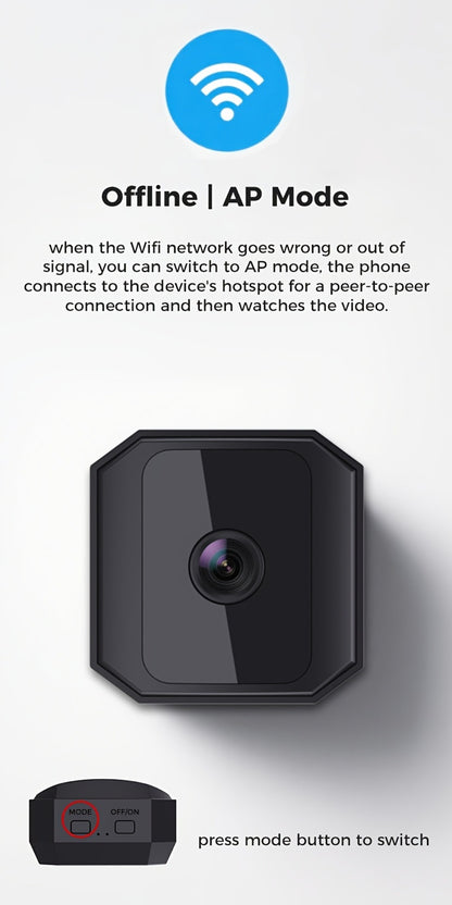 Wireless Security Camera Rechargeable Battery, No WiFi No Internet AP Hotspot, IR Night Vision, Two-Way Audio, Motion Detection Alerts, Indoor Outdoor Portable Surveillance – Home Pet Baby Monitor