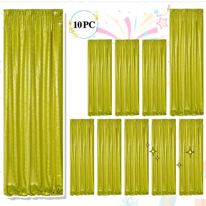 Sequin Backdrop Curtains 2FTx8FT Glitter Photography Background Panels for Party Wedding Birthday Stage Decoration Gold Yellow Shimmer Curtain Set 4 6 10 Panels Available