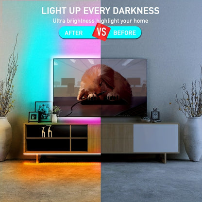 RGB LED Strip Lights for Party Wedding Event with 44-Key Remote - Colorful Color Changing Dimmable 50FT 100FT for Bedroom Kitchen Bar Holiday Home Decoration
