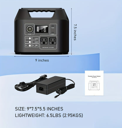 300W Portable Power Station Solar Generator with AC Outlet, DC & USB Outputs, LED Flashlight, Built-in Cooling Vents – 256Wh Lithium-Ion Battery for Camping, RV, Emergency Home Backup, Outdoor Adventures