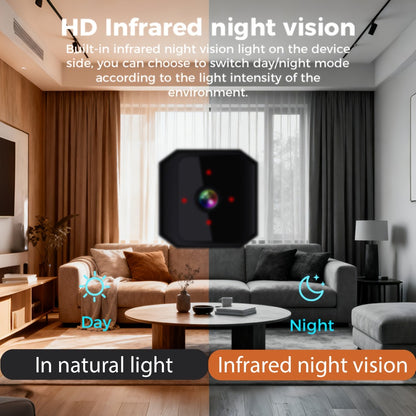 Mini Plug-In Security Camera Indoor Flexible WiFi with Night Vision, 24/7 Motion Alerts & TF Card Local Storage – No Monthly Fees, Perfect for Garage, Baby Room & Home Surveillance