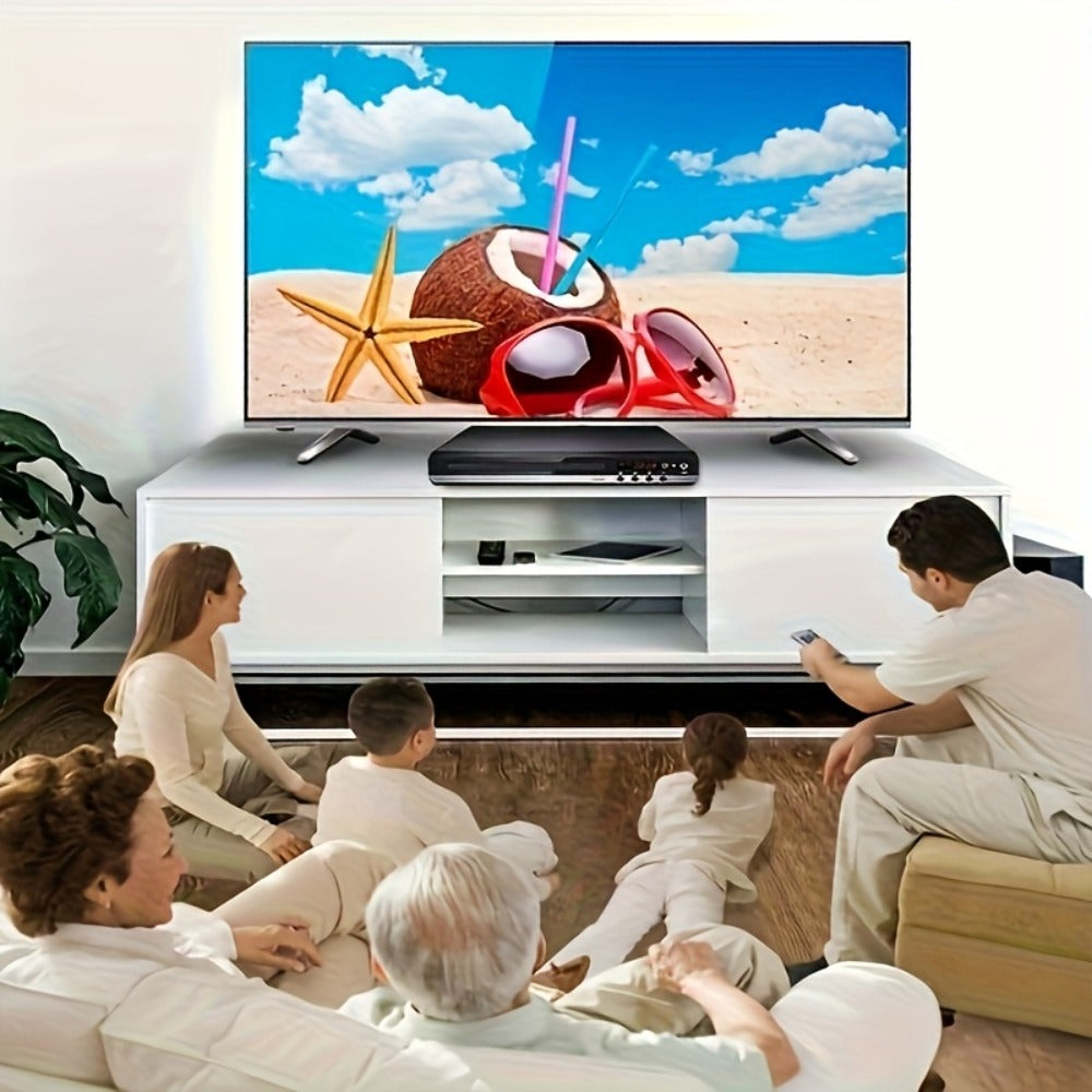 Karaoke DVD Player for Home with Remote Control – All Region CD DVD Player USB Port, Plays DVD CD CD-R CD-RW VCD SVCD DivX MP3, Compact Mini DVD Player for TV HD Picture Quality, Black