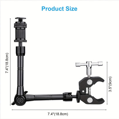 Magic Arm 11 Inch Friction Articulating with Super Clamp – Camera Arm for DSLR, LCD Monitor, LED Light, Photo Studio, Streaming & Outdoor Camping Fishing Mount