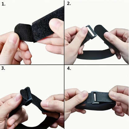 Reusable Cable Ties 50 Pack with Metal Buckles – Adjustable Fabric Wire Management Straps for Home Office Desk, USB HDMI Power Cords Organizer, Black 0.79"x7.87", Cord Bundler Tech Gift for Gamers