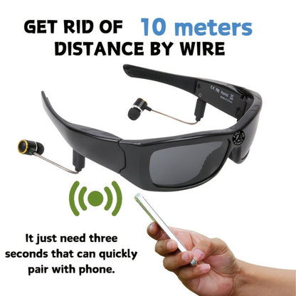 Smart Glasses Camera 1080P HD Video Recording, Built-in 32GB, Music Playback & Phone Call, Wearable Action Camera Sunglasses, 2-Hour Battery, for Travel Vlogging Outdoor Sports, Valentine's Day Gift