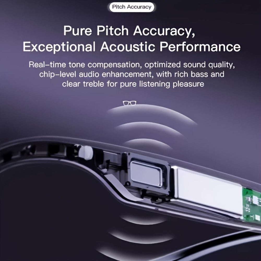 Smart Glasses with Real-Time Translation, Built-In Mic & Speaker, Wireless Bluetooth – Open-Ear Audio, Music & Travel Companion for Tech Lovers
