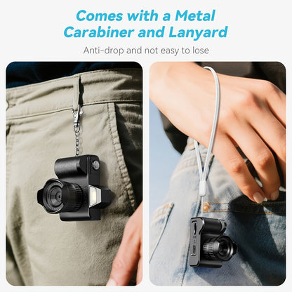 Mini Pocket Camera Retro Vintage Thumb Size with LED Flash, Multiple Filters & 64GB Memory Card – USB Rechargeable Keychain Digital Camera for Kids, Teens & Creative Photography Gifts