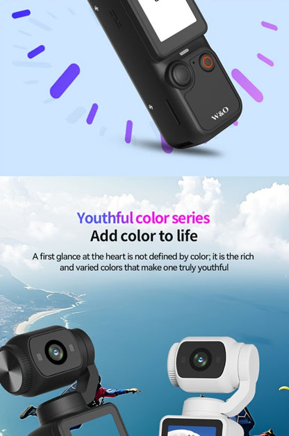 4K Pocket Camera with 180° Rotating Lens, 100MP, 2000mAh Battery & 32GB Card – 1.9" Screen, USB-C Charging, Webcam Function, Mini Compact Cam for Outdoor Sports, Cycling & Vlogging