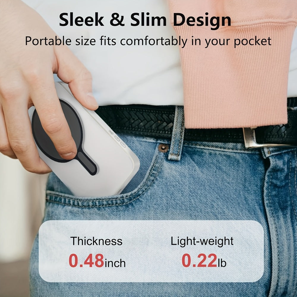 Wireless Selfie Monitor Screen for iPhone Android – 2500mAh Battery, Remote Control, 3-Level Brightness & Wide Screen Mode, Use Phone Rear Camera for Selfie Vlog No-Delay Live Streaming TikTok YouTube