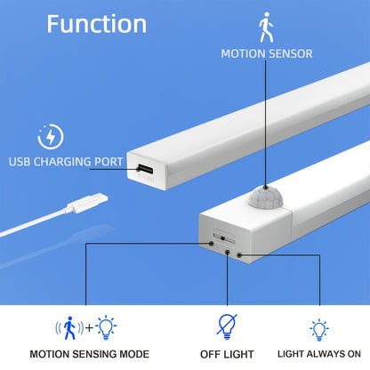Motion Sensor Cabinet Light 6 Pack Wireless - USB Rechargeable 800mAh LED Night Light, 3 Brightness Modes, Adhesive Mount for Kitchen, Bedroom, Stairs, Closet, Hallway & Home Office