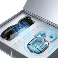 AI Translation Smart Glasses + Blue Gaming Headset