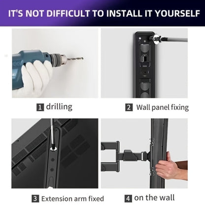Rotating Tilt TV Wall Mount 22-55 Inch – Full Motion Swivel Bracket, Adjustable Viewing Angles, Durable Iron Construction, Fits Most Flat Screen TVs