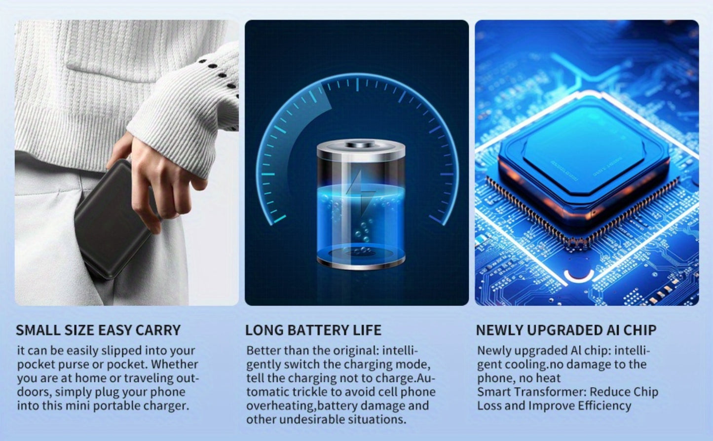Magnetic Wireless Power Bank 5000mAh Dual Mode – 5W Wireless & 10W Wired Output, USB-C In/Out, Portable Mini Charger for iPhone 17 16 15 14 Android Samsung, Slim Pocket Travel Battery Pack