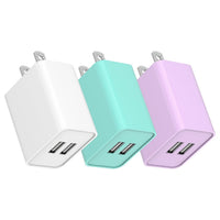 3-Pack,White+Purple+Green