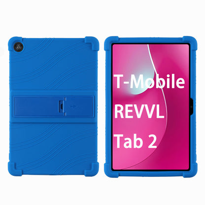 T-Mobile Revvl Tab 2 Case 10.1 Inch Shockproof Soft Silicone Protective Cover Slim Flexible TPU Shell Full Body Protection Anti-Scratch for Revvl Tab 2 Black Blue Rose Red
