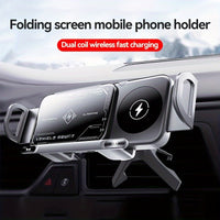 Folding mobile phone holder