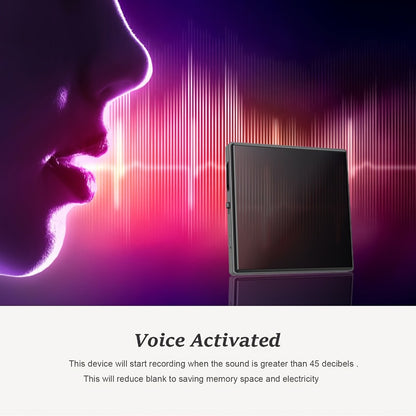 Voice Activated Recorder with AI Noise Reduction, 3072Kbps HD Audio Quality, 64GB Storage Up to 4000 Hours, Magnetic Mini Spy Recorder for Lectures Meetings Interviews Journalists Students