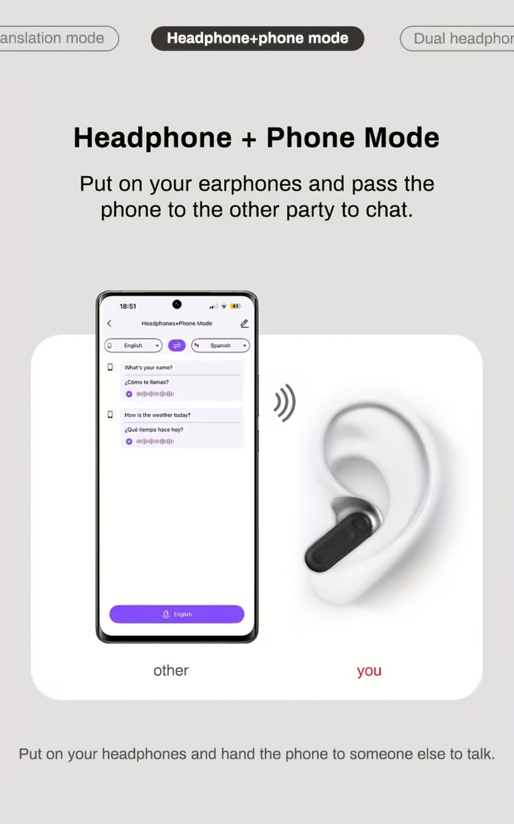 131 Language Real-Time Translation Wireless Headphones HTC NE20 TWS HiFi Sound Low Latency Gaming AI Noise Reduction LED Touch Screen Built-In Mic for Business Travel Office Study Gaming Birthday Gift