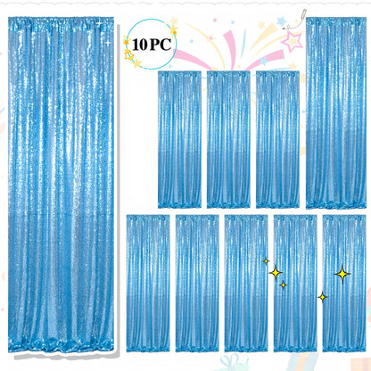 Sequin Backdrop Curtains 2FTx8FT Glitter Photography Background Panels for Party Wedding Birthday Stage Decoration Gold Yellow Shimmer Curtain Set 4 6 10 Panels Available