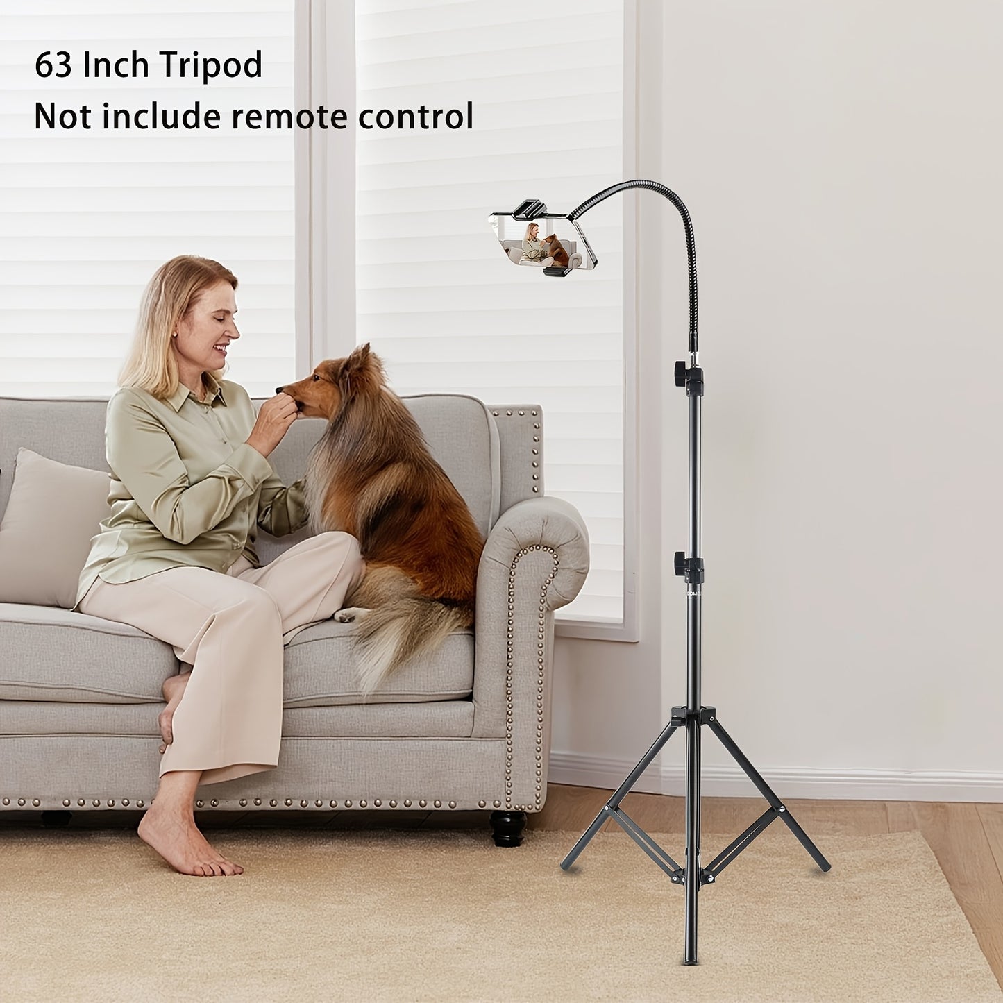 63 Inch Gooseneck Phone Tripod Adjustable with 360° Flexible Neck & Universal Phone Holder – Portable Camera Stand for Content Creators, Vlogging, Live Streaming, Selfie & Filming, iPhone & Android