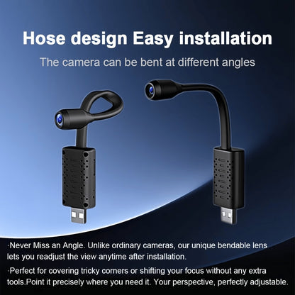 Mini Security Camera 1024P 3-Pack, No WiFi Needed Built-In AP Hotspot, Motion Detection, Real-Time Viewing, 2.4G Flexible Lens, Portable Plug-In Indoor Camera for Classroom Office Lecture Home Security