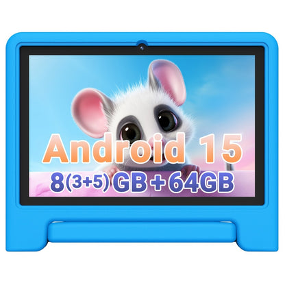 Apolosign Kids Tablet 10 Inch 64GB, Android 15 8-Core 8GB RAM WiFi 6, 1280x800 HD Display 5MP+2MP Camera, Parental Control Educational Shockproof Case, 2025 Model Children Tablet for Ages 3-12 – Black Navy Purple Blue Pink