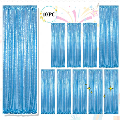 Sequin Backdrop Curtains 2FTx8FT Glitter Photography Background Panels for Party Wedding Birthday Stage Decoration Gold Yellow Shimmer Curtain Set 4 6 10 Panels Available