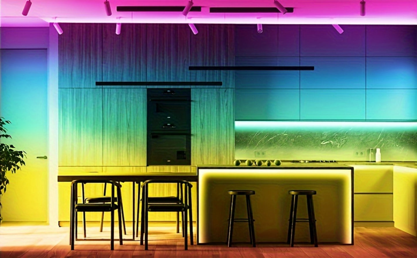 RGB LED Neon Light Strip Waterproof Flexible Rope Light – App & Remote Control Color Changing for Bedroom Gaming Room Party Outdoor Indoor Decor – 5M/10M (196.85"/393.7")