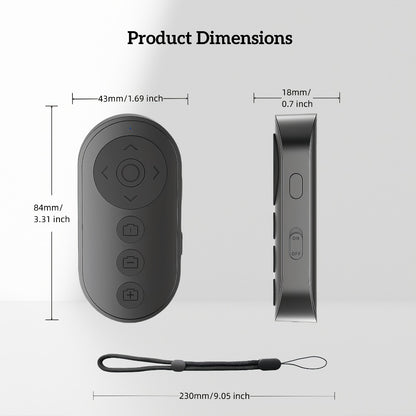 Bluetooth Scrolling Remote Control for TikTok, Page Turner for Kindle App & E-Books, Camera Shutter Clicker – Wireless Phone Remote for iPhone, Android & iPad Video, Reading & Selfies