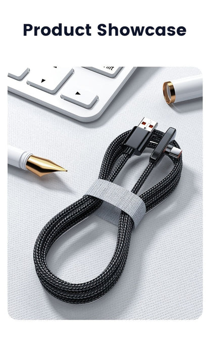 Right Angle 90 Degree USB-C to USB-C Cable 100W PD Fast Charging – Elbow Type-C Charger Cord Oxygen-Free Copper for iPhone 16 15 Samsung Galaxy MacBook Android Laptop | Data Sync Right Angle Charger