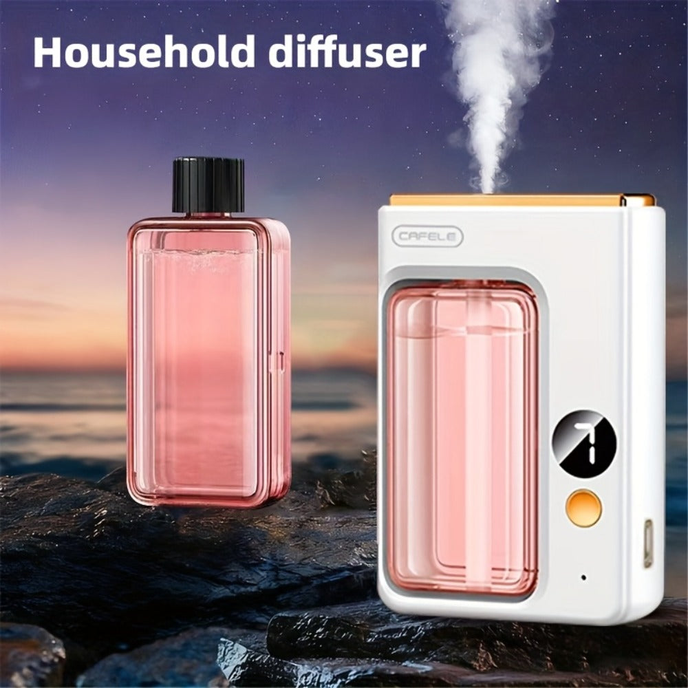 Essential Oil Diffuser for Home Bedroom – Large Capacity Ultrasonic Aroma Humidifier, 7-Level Mist, USB, Auto Shut-Off | Encounter Gardenia Hilton Shangri-La Ocean Scents | 1 or 3 Bottle Bundle