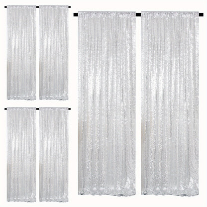 Sequin Backdrop Curtains 2FTx8FT Glitter Photography Background Panels for Party Wedding Birthday Stage Decoration Gold Yellow Shimmer Curtain Set 4 6 10 Panels Available