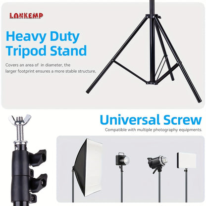 Backdrop Stand 7x7ft Adjustable Background Stand for Photography Photo Booth Party Projector Screen Streaming Portraits Photobooth Props