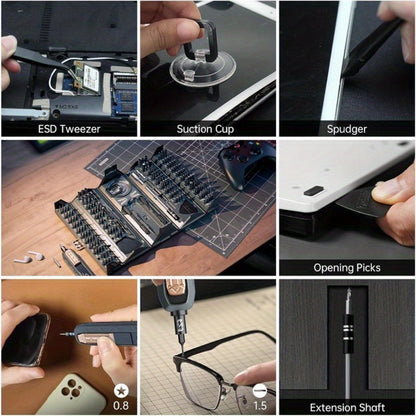 180-in-1 Precision Screwdriver Set – Magnetic Professional Repair Kit for Laptop, Phone, Camera, Tablet, Game Console & Glasses, Angular Container Case Design