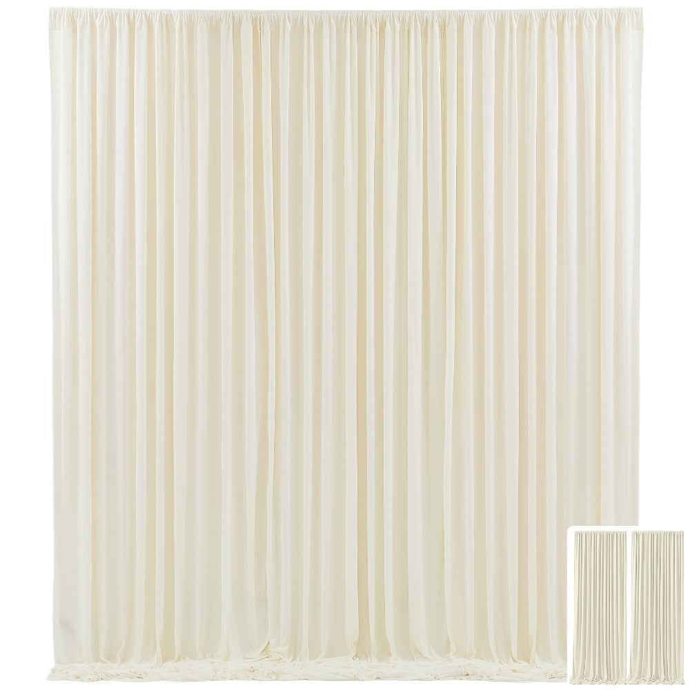 Draped Backdrop Curtains 2-Pack 10x10ft – Luxe Soft Non-Transparent Wrinkle-Free Fabric with Pole Pocket for Wedding, Birthday, Bridal Shower, Graduation, Prom & Holiday Party Decoration