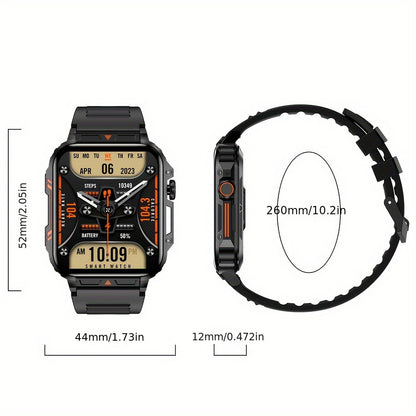 Bluetooth Calling Smartwatch for Men SENBONO L81B 1.95 Inch 340mAh Battery 100+ Sport Modes Step Calorie Distance Tracker Weather Alerts FitCloudPro – Black