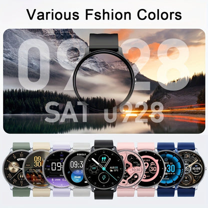 IP68 Waterproof Smartwatch 1.46" HD – 100+ Sport Modes, Wireless Calling, Music Control, Remote Camera, Sedentary Reminder – Unisex Fitness Tracker Black Silver Blue Pink