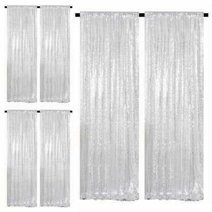 Sequin Backdrop Curtains 2FTx8FT Glitter Photography Background Panels for Party Wedding Birthday Stage Decoration Gold Yellow Shimmer Curtain Set 4 6 10 Panels Available