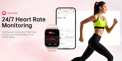 Smartwatch with Built-in Alexa FAWEIO 1.8" HD Touch Screen, Bluetooth Calling, 100+ Sport Modes, Fitness Tracker Heart Rate Sleep Monitor, Compatible with iPhone & Android – Smart Watch for Women Men 14 Colors